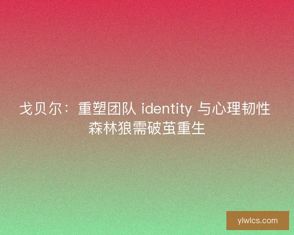 戈贝尔：重塑团队 identity 与心理韧性 森林狼需破茧重生